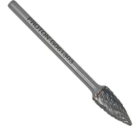 Бор-фреза PROTON твердосплавная параболическая с точечным торцом 6x3х13x38R, тип G, (D 6 хв.3) УТ-00000783