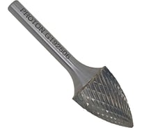 Бор-фреза PROTON твердосплавная параболическая с точечным торцом 19x6х25x45R, тип G, (D 19 хв.6) УТ-00000777