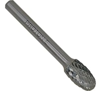 Бор-фреза PROTON твердосплавная овальная 10x6х16x45R, тип E, (D 10 хв.6) УТ-00000770