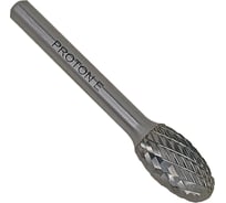 Бор-фреза PROTON твердосплавная овальная 12x6х20x45R, тип E, (D 12 хв.6) УТ-00000769