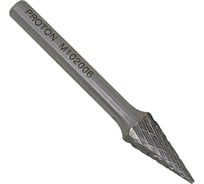 Борфреза твердосплавная коническая PROTON 30° d10х6х20х45R, тип M, (D 10 хв.6) УТ-00000776