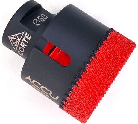 Коронка алмазная по керамограниту для УШМ CORTE ACCU BEST 50 мм, М14, быстрый рез ABB50