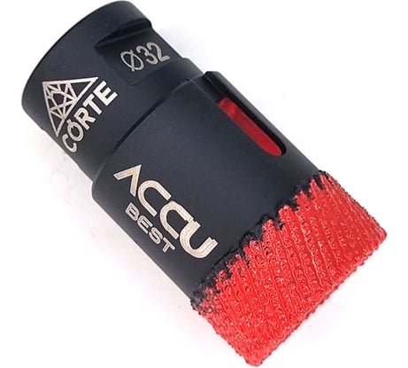 Коронка алмазная по керамограниту для УШМ CORTE ACCU BEST 32 мм, М14, быстрый рез ABB32