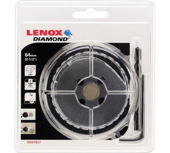 Коронка с алмазными сегментами 64 мм Lenox 10507837