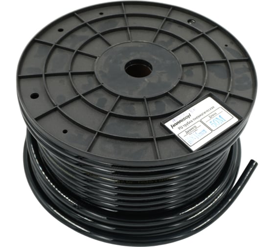 Трубка PU (полиуретан) Harrison 10х14 мм 12 бар длина 50 м черная HUS1014-BK
