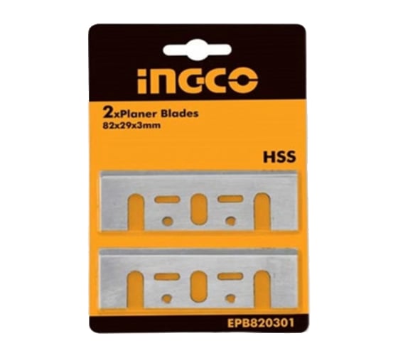 Набор ножей INDUSTRIAL (2 шт; 3х29х82 мм) для рубанка INGCO EPB820301 1