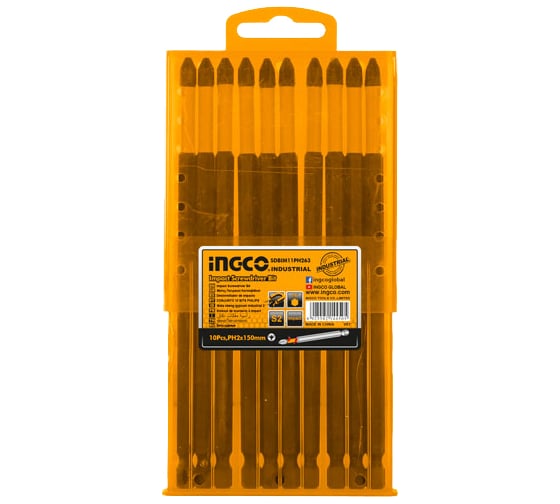 Набор ударных бит IMPACT (10 шт; РН2; 150 мм) INGCO SDBIM11PH263