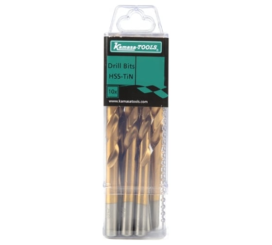 Сверло по металлу (10 шт; 5 мм; HSS-TIN) KAMASA TOOLS K 10951 1