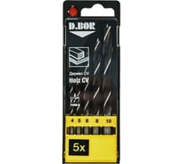 Набор сверл по дереву спиральных D.BOR 5 шт (4 - 10 мм) D-DBW1-TW1-C-PS1-05