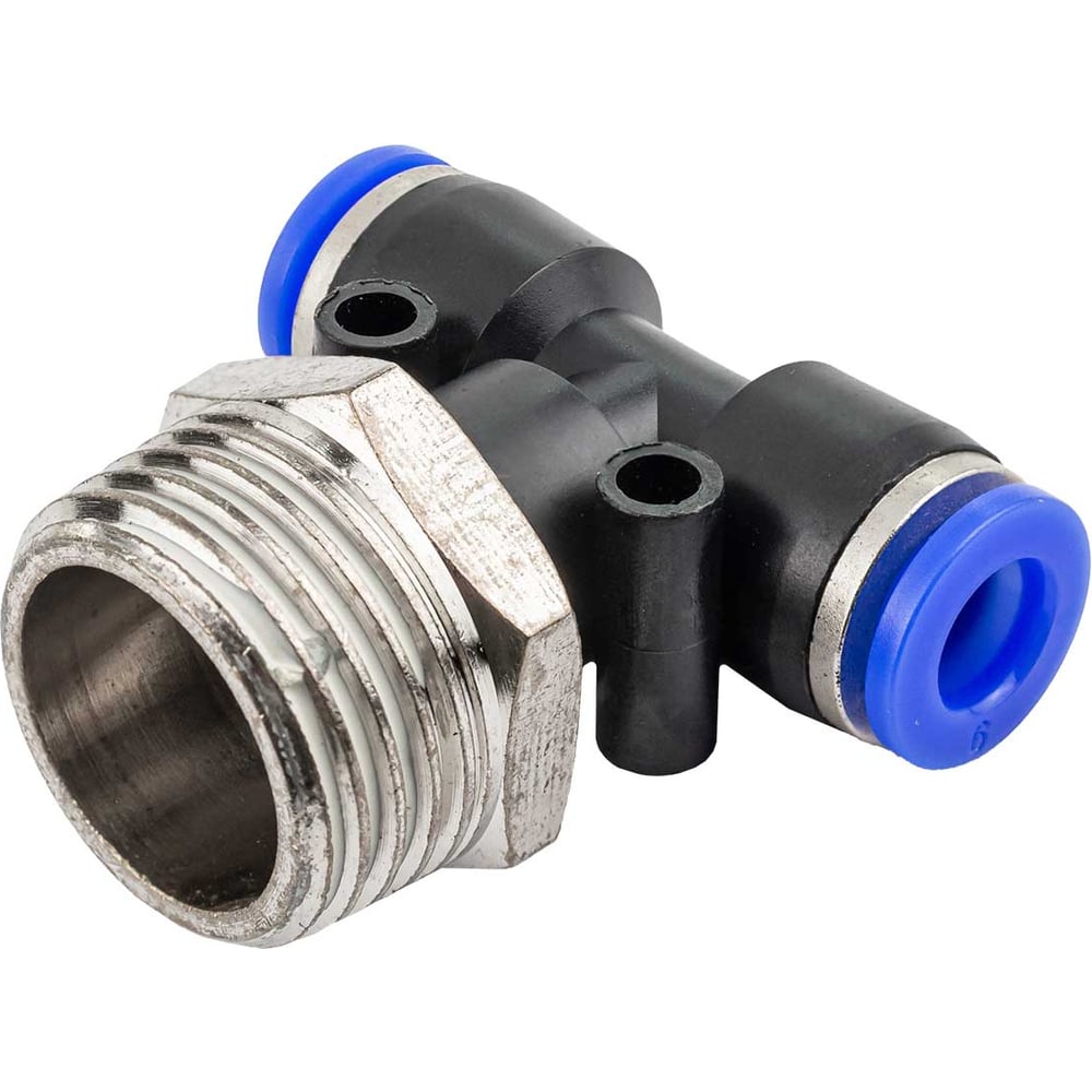 Фитинг Т-образный для пластиковых трубок Forsage 6 мм с наружной ...