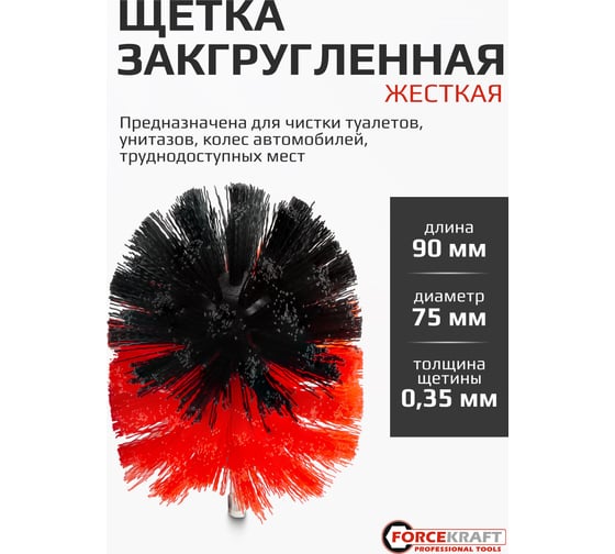Набор сменных щеток для уборки/химчистки Forcekraft под шуруповерт 4 предмета: кругл.90х75мм;плоск.50х25мм,100х25мм, 120х25мм FK-CBK-03(60402)