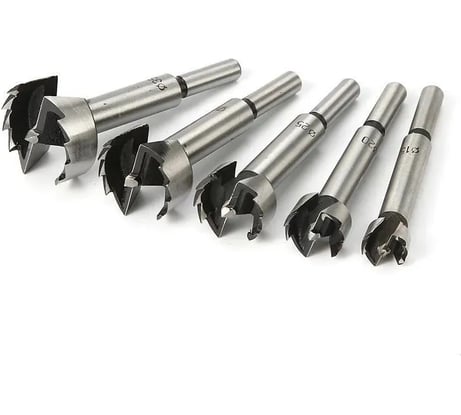 Набор свёрл ФОРСТНЕРА (ФРЕЗА ПО ДЕРЕВУ), 5штук, 15/20/25/30/35мм, Vitatools sverlo-forstnera-5sht