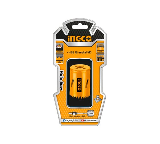 Коронка биметаллическая HSS M3 16 мм INGCO HSB10161