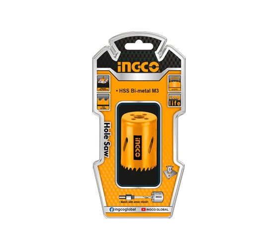 Коронка биметаллическая HSS M3 76 мм INGCO HSB10761