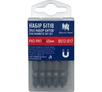 Набор двухсторонних бит намагниченных в кейсе (10 шт; PH2-PH1; 45 мм; S2) HorsAY Hard 0512-017