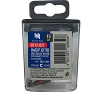 Набор бит намагниченных с насечками (10 шт; РН1; 25 мм; сталь S2) HorsAY Hard 0512-021