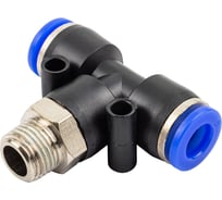 Фитинг Т-образный для пластиковых трубок Forsage 6 мм с наружной резьбой 1/8 F-SPB06-01(59358)