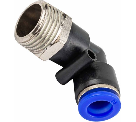Фитинг угловой для пластиковых трубок Forsage 10 мм с наружной резьбой 1/2 F-SPL10-04(59406) 1