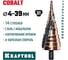 Сверло ступенчатое KRAFTOOL Cobalt 4-39мм, 14 ступеней 29691-4-39-14 2