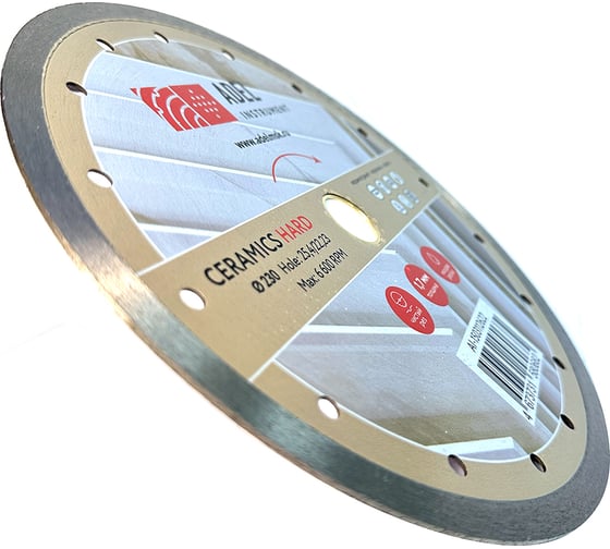 Диск алмазный сплошной Adel Instrument Hard Ceramics Ø230x1,7x10x25,4/22,23 мм AI-1503112622