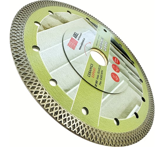 Диск алмазный турбо ультратонкий Adel Instrument Ceramics Expert Ø180x1,5x25,4/22,23 мм AI-1503132422