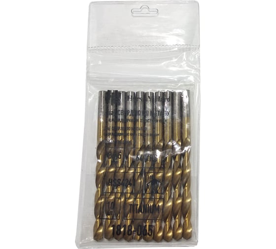 Сверло по металлу (10 шт; 6.5 мм; титановое покрытие) HorsAY Hard 1818-065 1