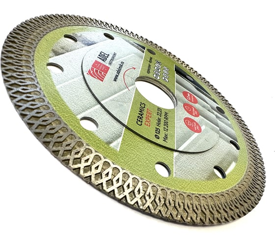 Диск алмазный турбо ультратонкий Adel Instrument Ceramics Expert Ø125x1,2x22,23 мм AI-1503132221