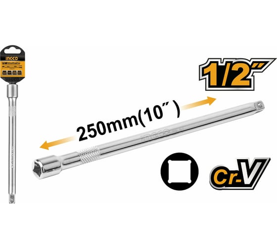 Удлинитель INDUSTRIAL (1/2"; 250 мм) для воротка INGCO HEB12101