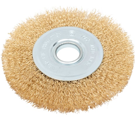 Щетка для УШМ, 125 мм, посадка 22,2 мм, плоская, латунированная витая проволока Gigant G-12530L