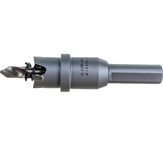 Коронка по металлу HM (16х12 мм; хвостовик 10 мм; комплект) D.BOR HS-HM-12-016-T