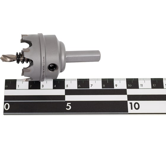 Коронка по металлу HM (38х12 мм; хвостовик 10 мм; комплект) D.BOR HS-HM-12-038-T