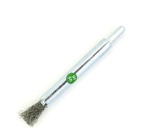 Щетка концевая EuroBrush Д10х118мм, c хв-м д6х20мм, ворс гофр нерж сталь 0.3 мм, на дрель 13-088 EB-E10SS3