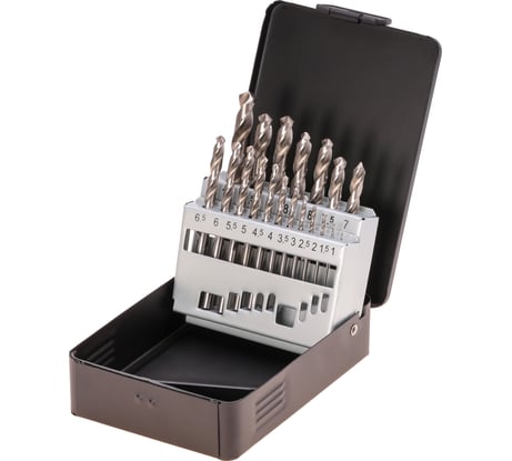 Набор сверл по металлу (19 шт; 1-10 мм; HSS-G) Terrax by RUKO A214214