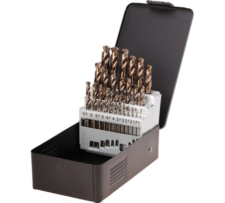 Набор сверл по металлу (25 шт; 1-13 мм; HSSE-Co5) Terrax by RUKO A215215