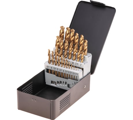 Набор сверл по металлу (25 шт; 1-13 мм; HSS-G TiN) Terrax by RUKO A250215T