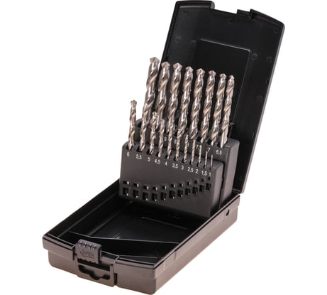 Набор сверл по металлу (19 шт; 1-10 мм; HSS-G) Terrax by RUKO A214214RO