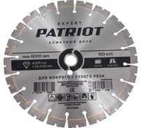 Диск алмазный сегментный EXPERT PATRIOT 300x25.4/20 мм, Универсальный 811010040