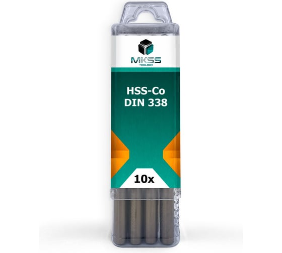 Сверло по металлу MKSS Toolbox 4420KS HSS-Co 5% DIN338 3.8 мм, в уп 10шт 44200038KS