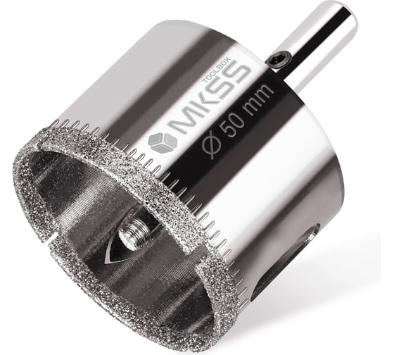 Коронка алмазная по керамике и стеклу с центрирующим сверлом MKSS Toolbox 50 мм KS-50 1