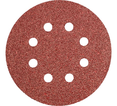 Круг шлифовальный (125 мм; K40; 5 шт; 8 отверстий; под липучку) GRAPHITE 55H939