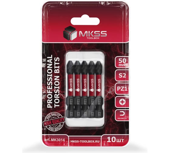 Бита торсионная магнитная MKSS Toolbox РZ1, 50мм (10 шт) MK3014