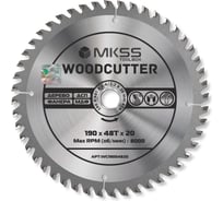 Диск пильный по дереву MKSS Toolbox Woodcutter WC1900 190x48Тх20 мм WC19004820