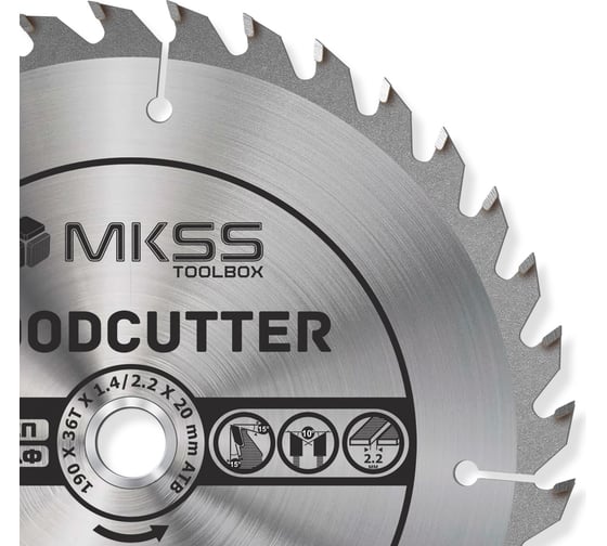 Диск пильный по дереву MKSS Toolbox Woodcutter WC1900 190x36Тх20 мм WC19003620