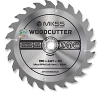 Диск пильный по дереву MKSS Toolbox Woodcutter WC1900 190x24Тх20 мм WC19002420