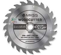 Диск пильный по дереву MKSS Toolbox Woodcutter WC2100 210x24Тх32/30 мм WC21002432