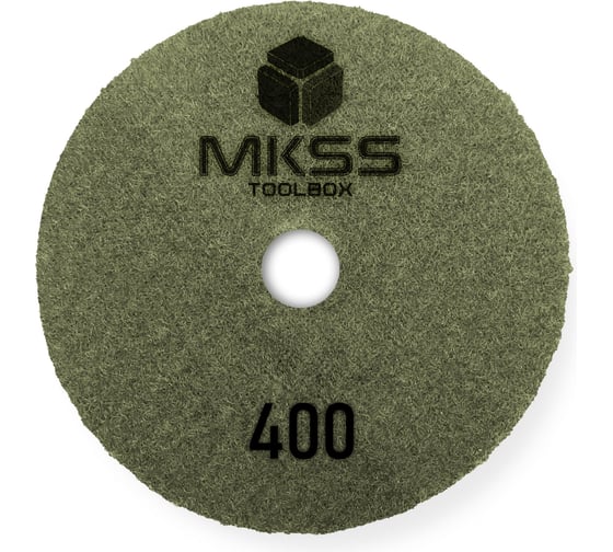 Алмазный гибкий шлифовальный круг MKSS Toolbox MK2604 АГШК Ø100 Р400 для мокрой шлифовки MKSS MK26040400 1