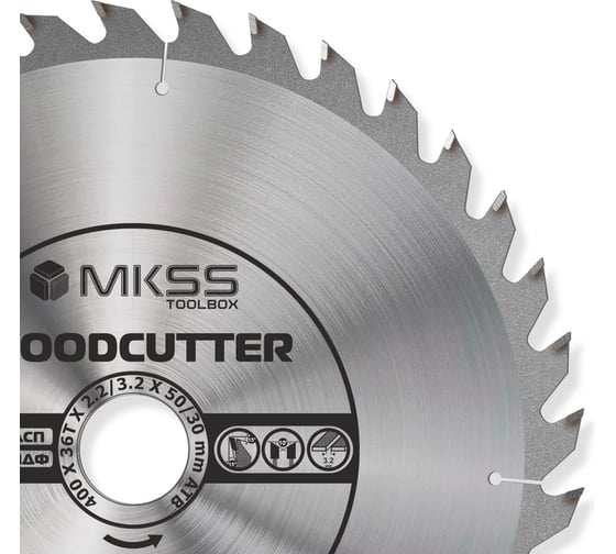 Диск пильный по дереву MKSS Toolbox Woodcutter WC4000 400x36Тх50/30 мм WC40003650