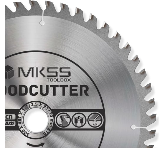 Диск пильный по дереву MKSS Toolbox Woodcutter WC3000 300x48Тх32/30 мм WC30004832