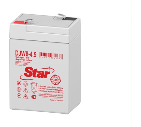 Аккумулятор для ИБП DJW6-4.5 6В, 4.5 Ач Star УТ-00002541