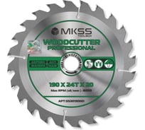Диск пильный по дереву MKSS Toolbox Woodcutter Professional SS3019 190x24Тх1.4/2.2x20 мм SS30190001